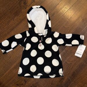 Carter’s Baby Fleece Hoodie Polka Dot | New w/ Tags | 0–3 Months